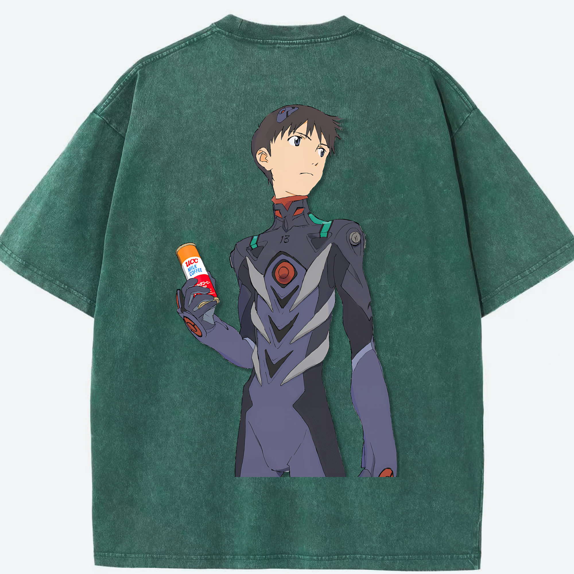 （画像用） EVA 新世紀エヴァンゲリオン 綿100% ヴィンテージ風 半袖Tシャツ（背面プリント）